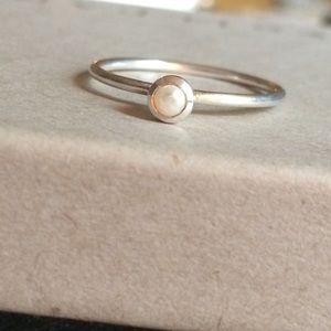Silpada.925 Sterling & Pearl June Birthstone Ring.